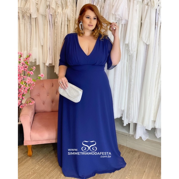 Vestido plus discount size azul marinho