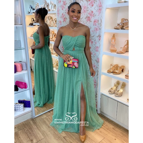 Vestido Viviana tomara que caia corset Verde